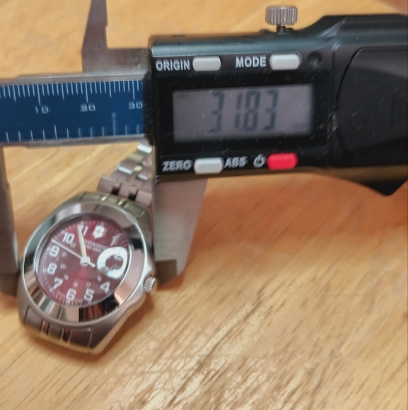 Victorinox Swiss Army Red and Silver Watch Three-hand Movement, Date - Picture 6 of 12